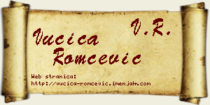 Vučica Romčević vizit kartica